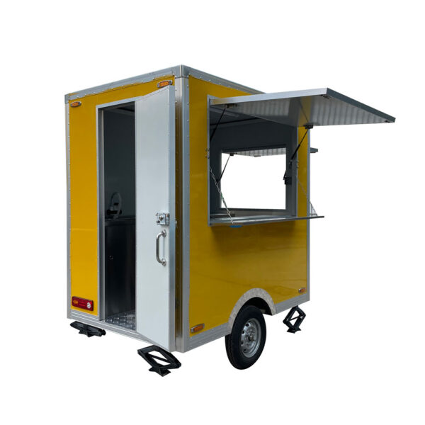 2.1m（7ft） Yellow square food trailer - Image 6