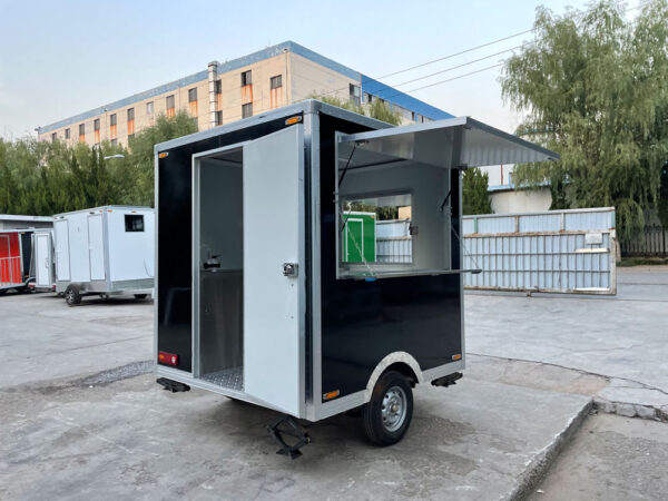 2.1m（7ft） Black square food trailer - Image 6