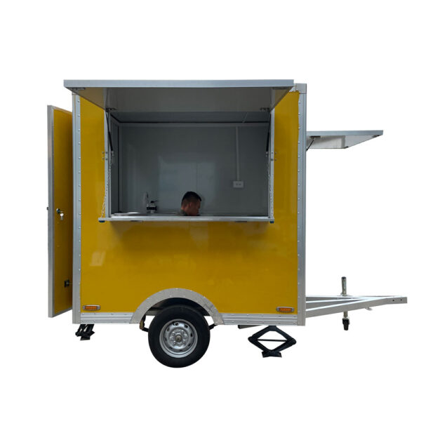 2.1m（7ft） Yellow square food trailer - Image 5