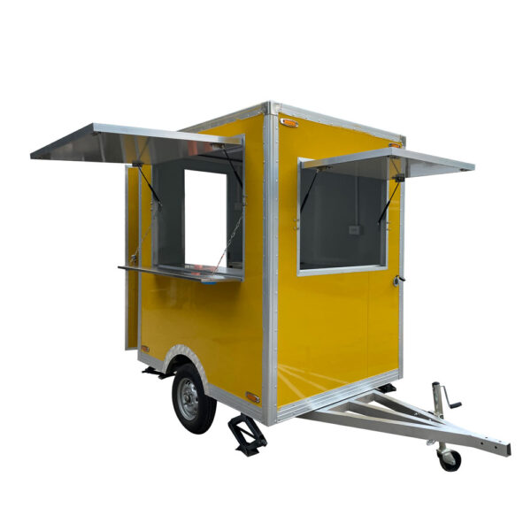 2.1m（7ft） Yellow square food trailer - Image 3