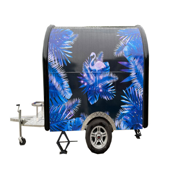 2.3m (7.5ft) Black round food trailer - Image 7