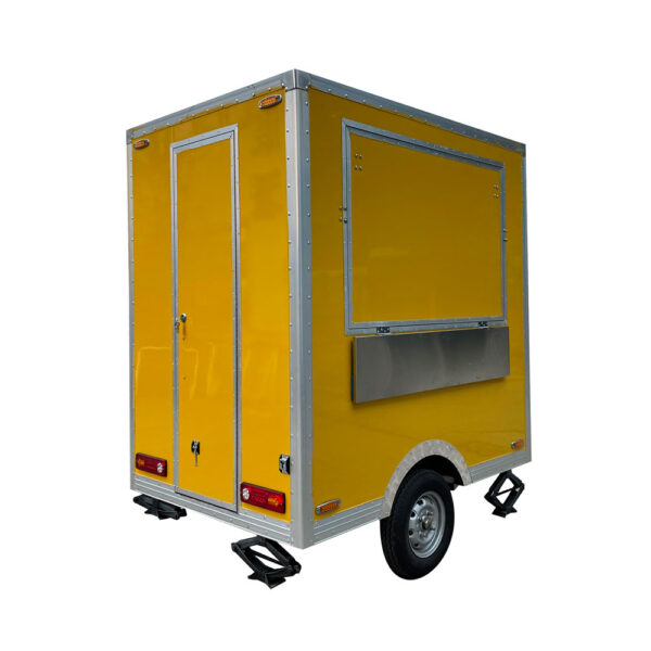 2.1m（7ft） Yellow square food trailer - Image 4