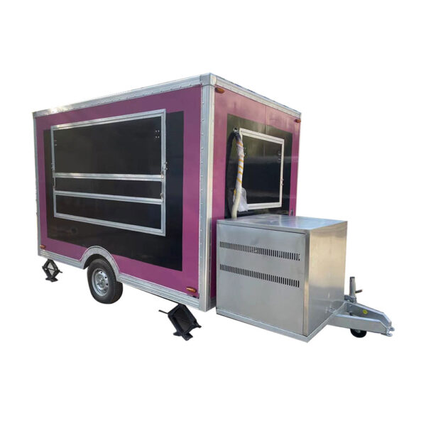 3m（10ft）Squqre pink,black food trailer - Image 3