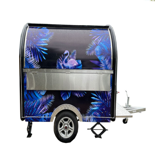 2.3m (7.5ft) Black round food trailer - Image 8