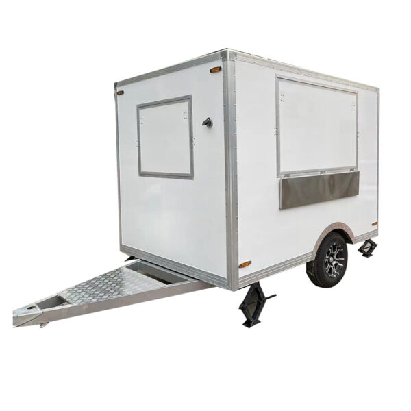 2.1m (7ft) White food trailer - Image 2