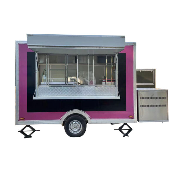 3m（10ft）Squqre pink,black food trailer - Image 2