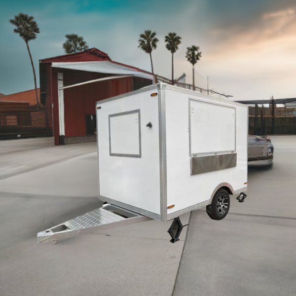 2.1m (7ft) White food trailer